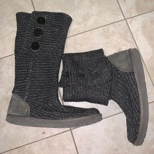 UGG Australia classic cardy knit tall gray boots